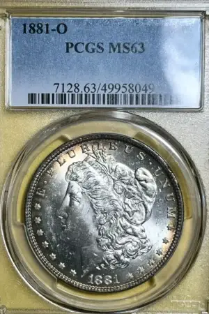 1881 O Morgan Dollar PCGS MS63