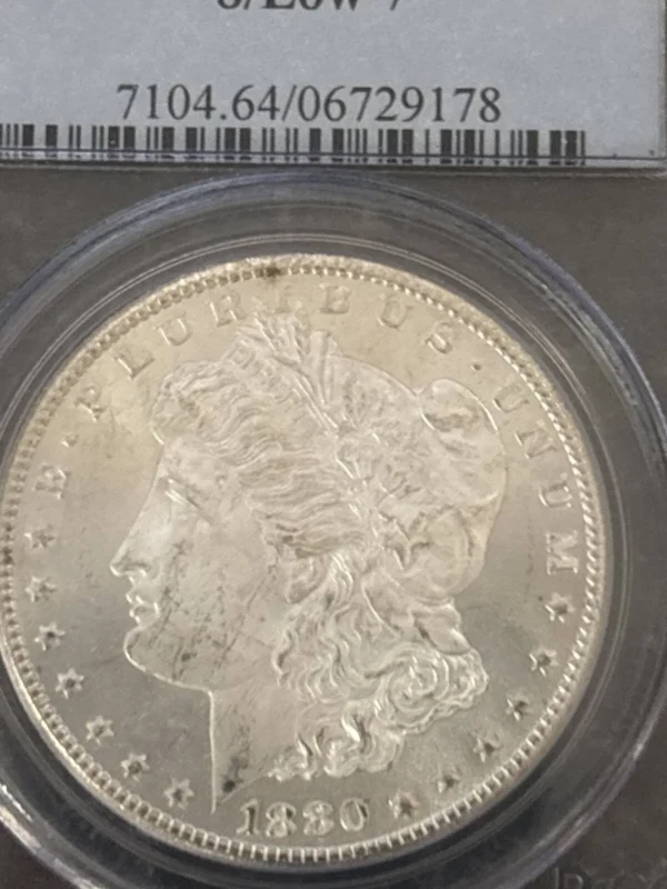 1880 CC Morgan Silver Dollar PCGS MS-64 8/Low 7