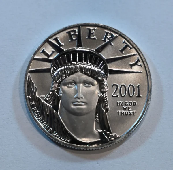 2001 Platinum Eagle $50 1/2 Troy Oz .9995