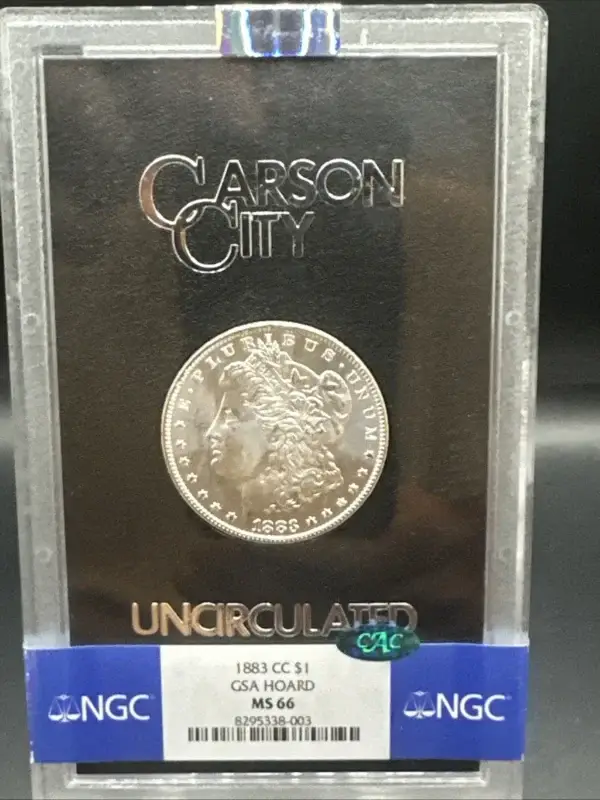 1883-CC Morgan Silver Dollar $ GSA Hoard MS66 NGC CAC