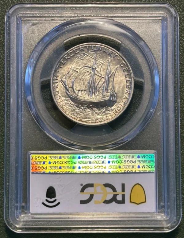 1920 Pilgrim Half Dollar - PCGS AU-55