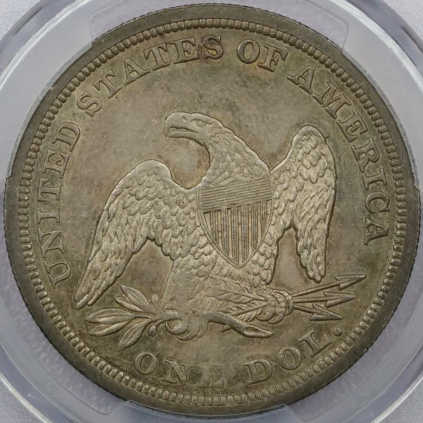 1846 $1 Seated Liberty Dollar - PCGS AU 55