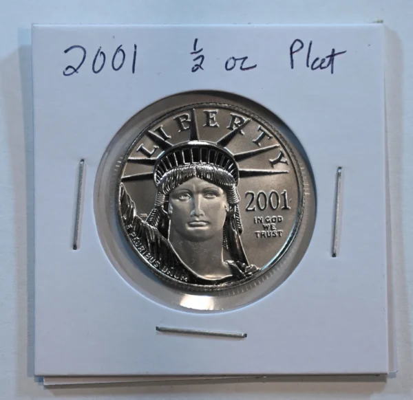 2001 Platinum Eagle $50 1/2 Troy Oz .9995
