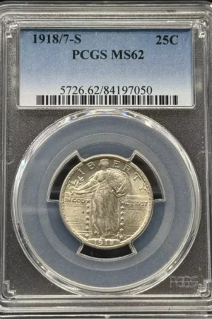 1918/7 S Standing Liberty Quarter PCGS MS-62