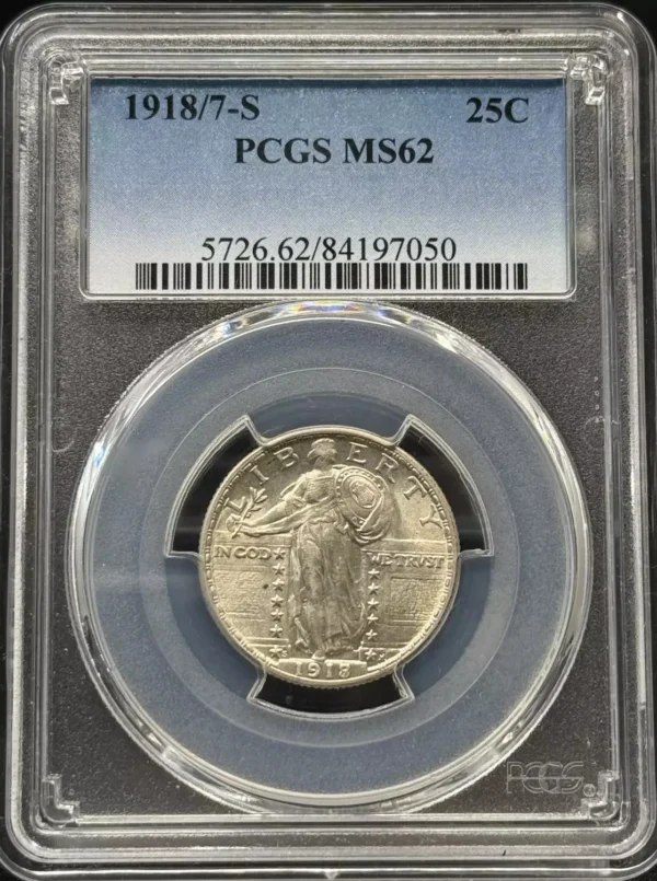 1918/7 S Standing Liberty Quarter PCGS MS-62