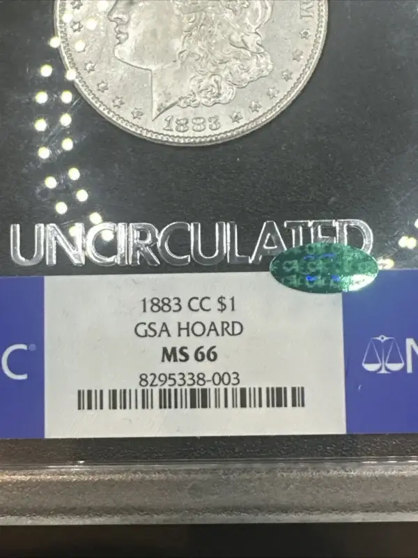 1883-CC Morgan Silver Dollar $ GSA Hoard MS66 NGC CAC