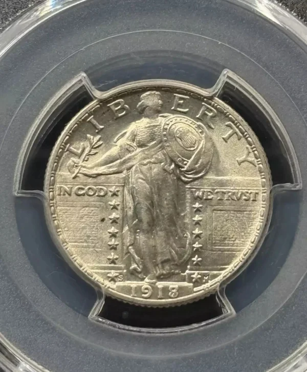 1918/7 S Standing Liberty Quarter PCGS MS-62