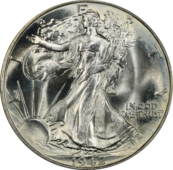 1942 MS65 Walking Liberty Half Dollar, PCGS 51866177