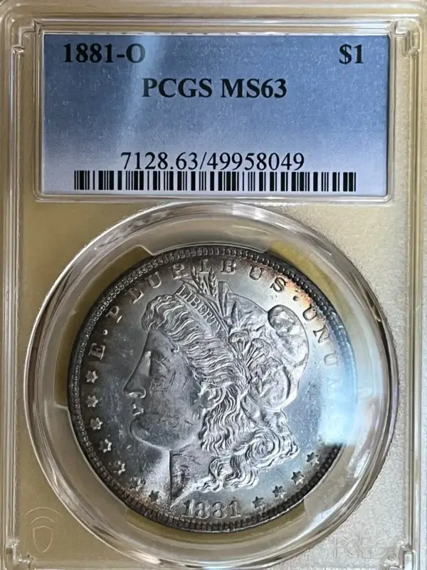 1881 O Morgan Dollar PCGS MS63