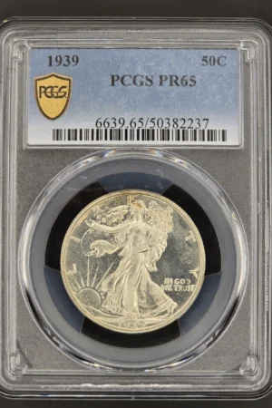 Rare 1939 PCGS PR65 Walking Liberty Half Dollar