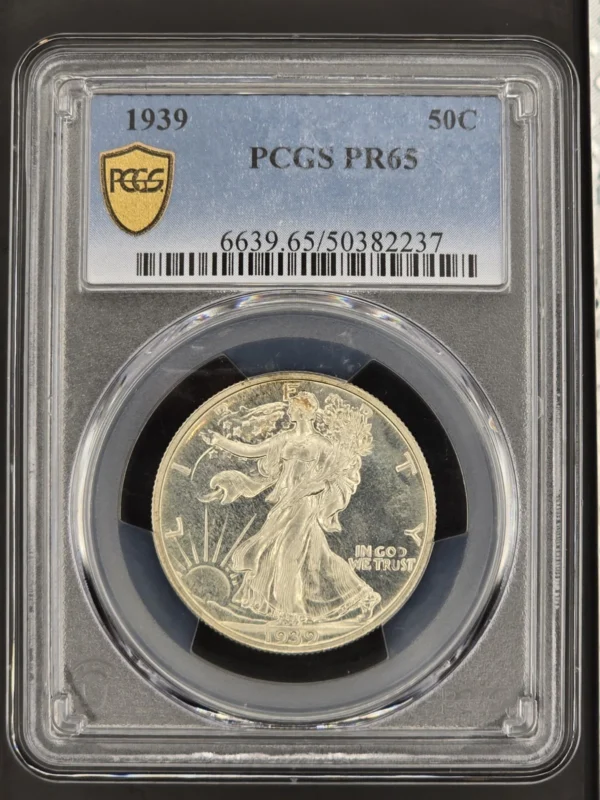 Rare 1939 PCGS PR65 Walking Liberty Half Dollar