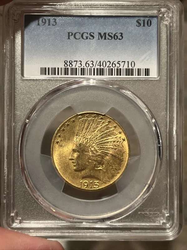 1913 $10 Gold Indian PCGS MS63