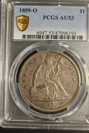 1859-O $1 Seated Liberty Dollar * PCGS AU53