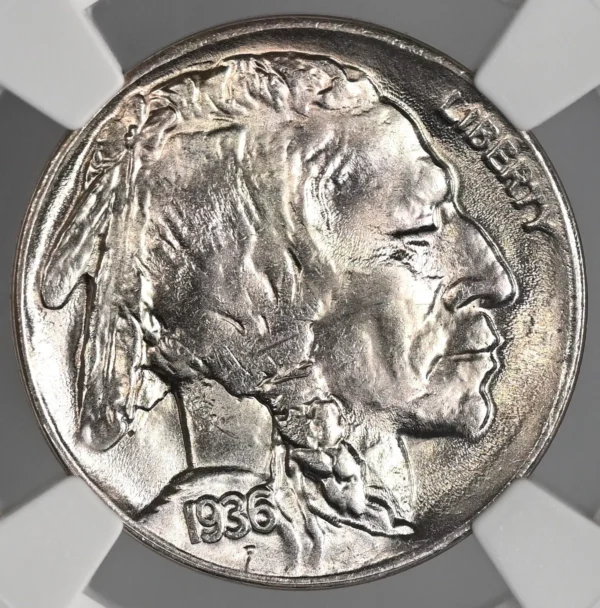 1936-D 5C BUFFALO NICKEL "DENVER MINT" NGC MS65