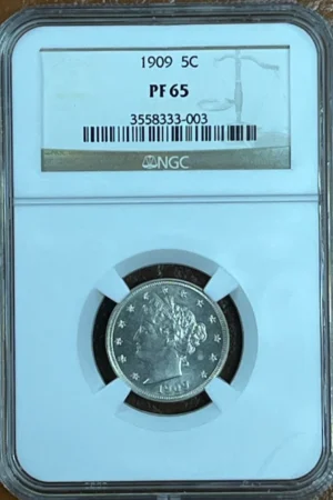 1909 P Proof Liberty "V" Nickel 5C NGC PF65