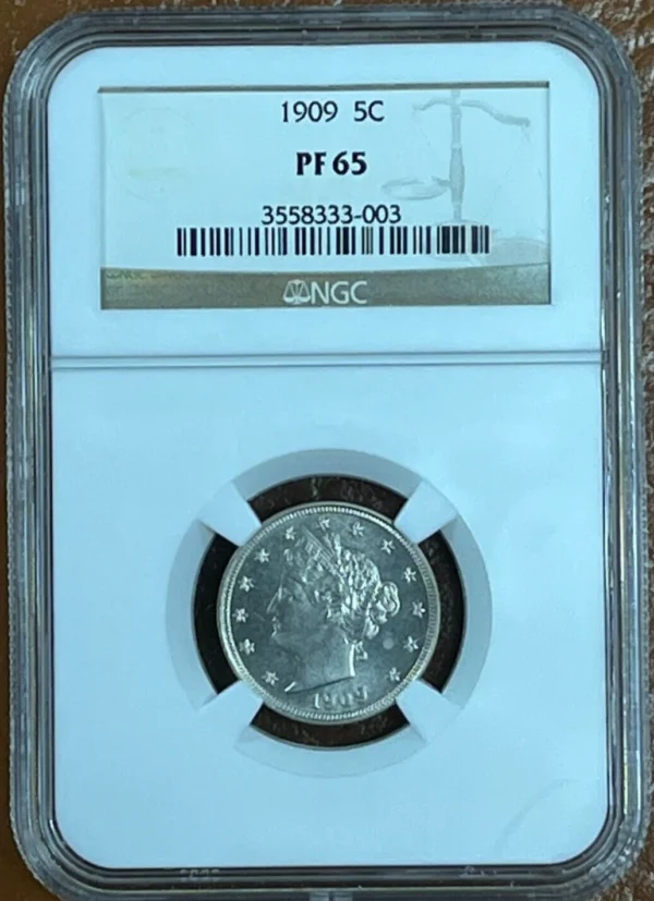 1909 P Proof Liberty "V" Nickel 5C NGC PF65