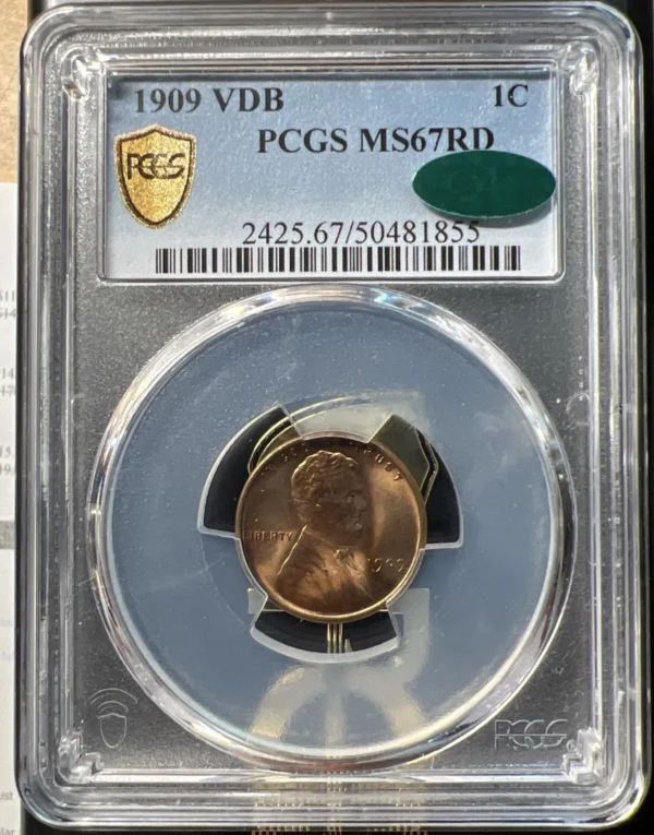 1909 VDB 1C PCGS/CAC MS67RD