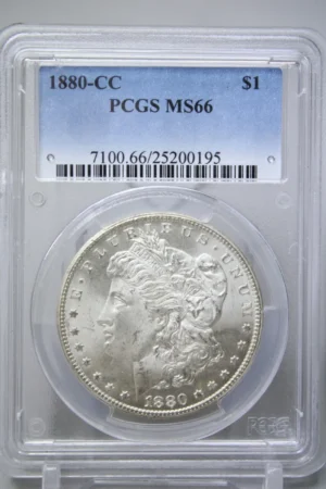 1880-CC Morgan Silver Dollar PCGS MS66 #0195