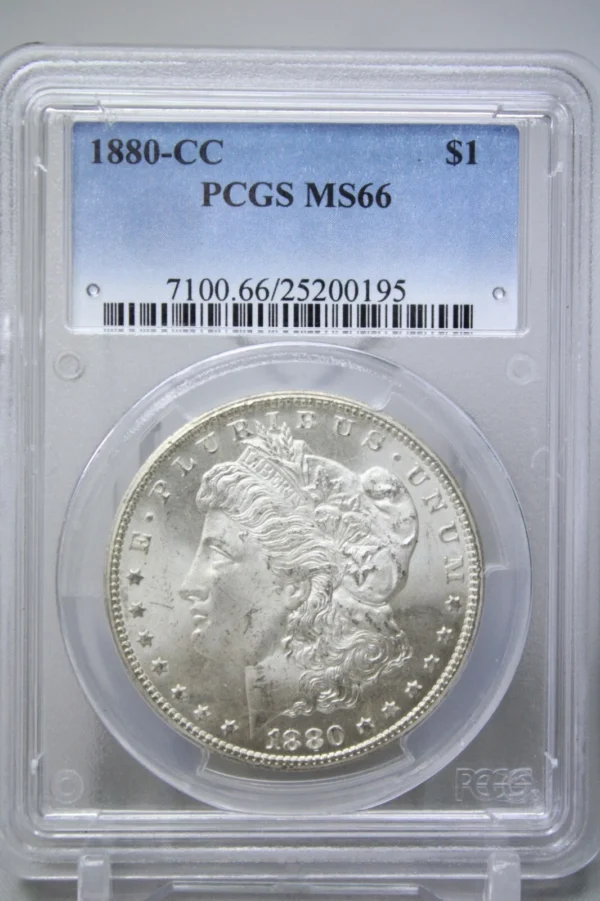 1880-CC Morgan Silver Dollar PCGS MS66 #0195